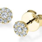 Ohrstecker Pave Gelbgold